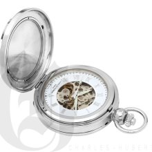 Charles Hubert Two-Tone Hunter Case Picture Frame Mechanical Pocket Watch 3845