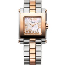 Chopard Happy Sport Square Medium Steel/Rose Gold Watch 278498-9003