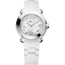 Chopard Happy Sport Watch Snow Flake Dial With Diamonds 278475-3015