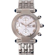 Chopard Imperiale Steel White Chronograph Mens Watch 37/8210-33