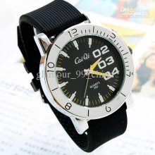 Christmas Gifts Large Dial Flat Fashion Quartz Tape Watch 150814