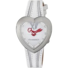 Chronotech Children's Heart Shaped White Dial Leather Quartz Watch