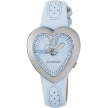 Chronotech Children's Light Blue Dial Heart Shaped Leather Quartz