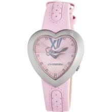 Chronotech Children's Pink Dial Heart Shaped Leather Quartz