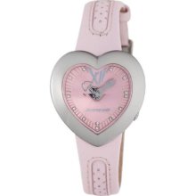 Chronotech Women's CT.7688L/03 Heart Shape Light Pink Leather Wat ...