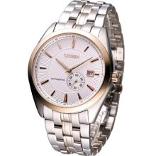 Citizen Automatic Mechanical Sapphire Dress Watch White Gold Nj0034-57a Japan