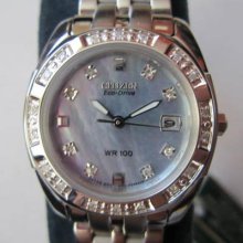 Citizen Eco-drive Paladion Lady's Watch Quartz Diamond Solar Original Japan