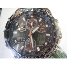 Citizen Eco-drive Skyhawk A-t Men's Watch Flight Chrono Titanium Perpetual Cal