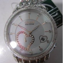 Citizen Eco-drive Women's Watch Quartz Diamond All Stainless S Heart Dial Japan