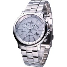 Citizen Men Gents Eco-drive Chronograph Watch White At0490-54a