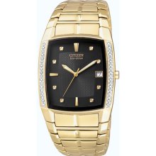 Citizen Men's Eco-Drive Gold-Tone Dress Watch #Bm6642-51E