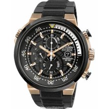 Citizen Mens Endeavor Eco-Drive Dive Chronograph Rose Tone CA0448-08E