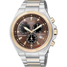 Citizen Perpetual Calendar Mens Bracelet Brown Dial Watch