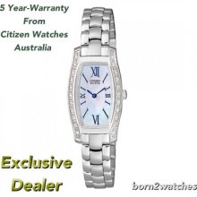 Citizen Watch Eg2551-56d Mother Of Pearl With Genuine 22 Diamonds