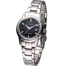 Citizen Women Pair Eco-drive Classic Watch Black Fe1030-50e