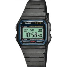 Classic Casio F91w Men's Digital Chronograph And Alarm Lcd Watch