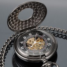 Classic Steampunk Mechanical Vintage Style Pocket Watch (DTPW01)