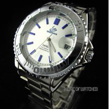 Classical Men's Date Analog Stainless Steel Automatic Mechanical Wrist Watch