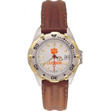 Clemson Tigers All Star Men's Leather Watch LogoArt