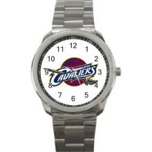 Cleveland Cavaliers Unisex Silver-Tone Sports Metal Watch 10