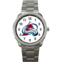 Colorado Avalanche Ice Hockey Team Logo Sport Metal Watch