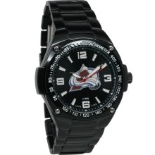 Colorado Avalanche watches : Colorado Avalanche Stainless Steel Warrior Watch - Black