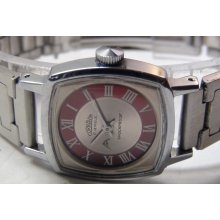 Cornavin Ladies Silver 17Jwl Roman Numerals Watch w/ Silver Bracelet