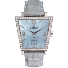 Corum Trapeze Blue Strap Diamonds Ladies Watch 106404470011