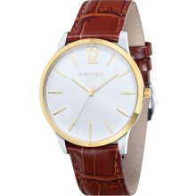 Cross Men's Franklin Gold Trim Watch Silver Dial