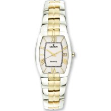 Croton Ladies Stnlss Stl 2-Tone Champ Dial Quartz 25X35Mm Watch XWA3151