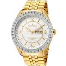 Croton Watches Men's Entrepreneur Gold Tone Stainless Steel 40 White T