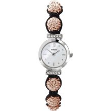 Crystalla By Sekonda Women's Quartz Watch With White Dial Display And Rose Gold Nylon Strap 4714.27