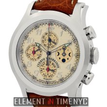 Cuervo y Sobrinos Robusto Triple Calendar Chrono Habana Steel