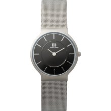 Danish Design Women's Quartz Watch With Black Dial Analogue Display And Silver Stainless Steel Strap Dz120038