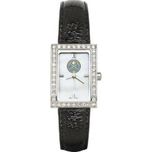 Denver Nuggets Allure Ladies Watch With Black Leader Strap