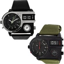 Diesel 3 Time Zones Analog-digital Mens Watch