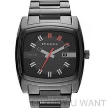 Diesel Dz1557 Mr Red Black Stainless Steel Rectangle Analog Mens Watch