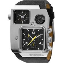 Diesel Super Bad Ass Silver-tone Dual Time Compass Mens Watch DZ1320