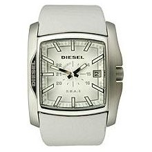 Diesel White Dial White Calf Skin Band Men's Watch DZ1406