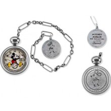 Disney Ingersoll 30's Collection Mickey Mouse Stainless Steel Pocket Watch 25834