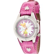 Disney Women's Tinkerbell Light-Up White Watch, Simulated-Leather