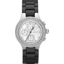 DKNY Chronograph Black IP Ladies Watch NY8099