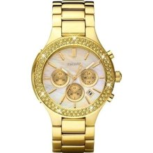 DKNY NY8178 Gold-Plated Stainless Steel Chronograph Ladies Watch ...