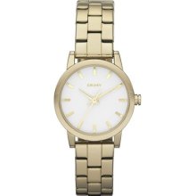 Dkny Ny8304 Women's Gold Tone Stainless Steel White Dial Watch