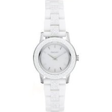 Dkny Ny8420 Unisex White Silver Plated Stainless Steel Watch