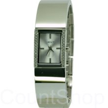 Dkny Silver Tone Women's Hot Stylish Stainless Steel Bangle Quartz Watch Ny8496