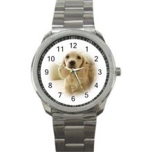 Dog Unisex Silver-Tone Sports Metal Watch 02