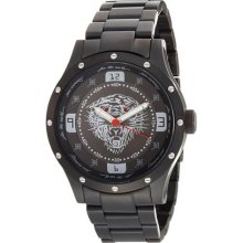 Ed Hardy Men's Brute BR-BK Black Stainless-Steel Quartz Watch with Black Dial