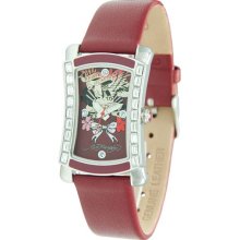 Ed Hardy Womens Red Watch w Crystals