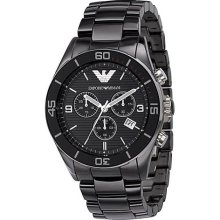 Emporio Armani Chronograph Black Ceramic Mens Watch AR1421 ...